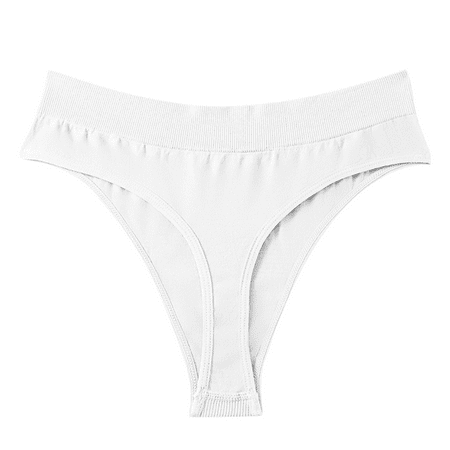 Fulorrnie Underwear for Women Plus Size Seamless Sport Comfort Panty Hipster Banded Waist Breathable Panties White XL