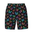 thumbnail image 4 of Lsque Mens Swim Trunks Multicolored Butterflies Pattern - Bathing Suit Compression Liner - Beach Swim Shorts Swimwear - (S-3XL) - Stretch Quick Dry -3X-Large, 4 of 9