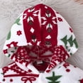 thumbnail image 6 of Bjutir Toddler Boys Girls Bodysuits Christmas Winter Warm Long Sleeve Cartoon Prints Romper Hooded Jumpsuit Red Size 18-24 Months, 6 of 7