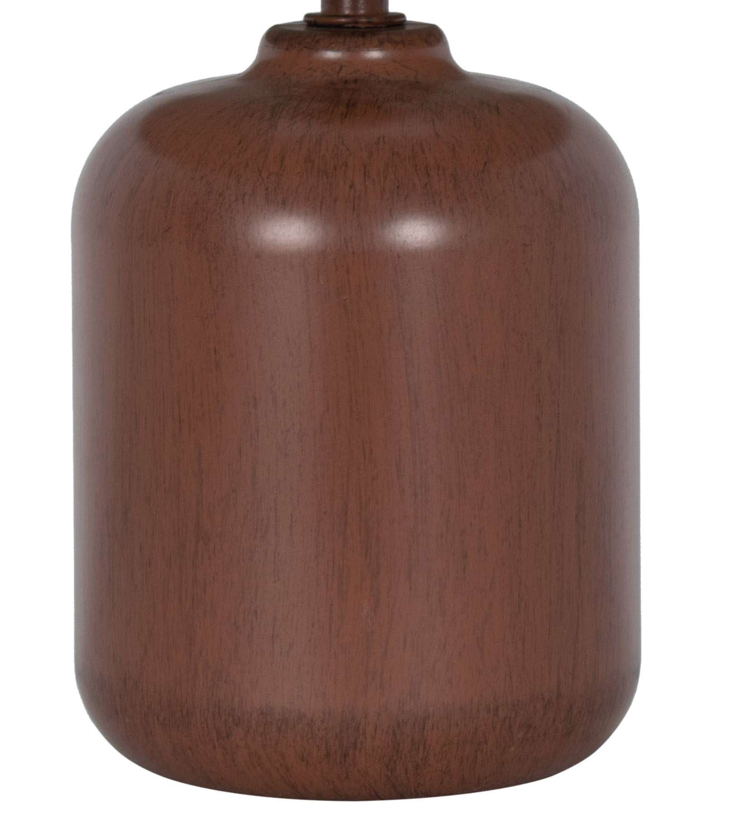 (4 pack) Mainstays 12.75” Traditional Faux Wood Table Lamp with Oatmeal Linen Shade