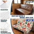 thumbnail image 3 of Uourmeti Paw Print Leopard Print Design Sofa Bed Slipcovers Stretchy, Fit for RV Travel, RV Couch Covers Fit for Camper Loveseat, 3 of 7