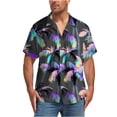 thumbnail image 2 of Blusa y camisa de manga corta con cuello vuelto para hombre, blusa informal con botones y estampado hawaiano, blusa de manga corta con cuello vuelto para hombre, 2 of 7