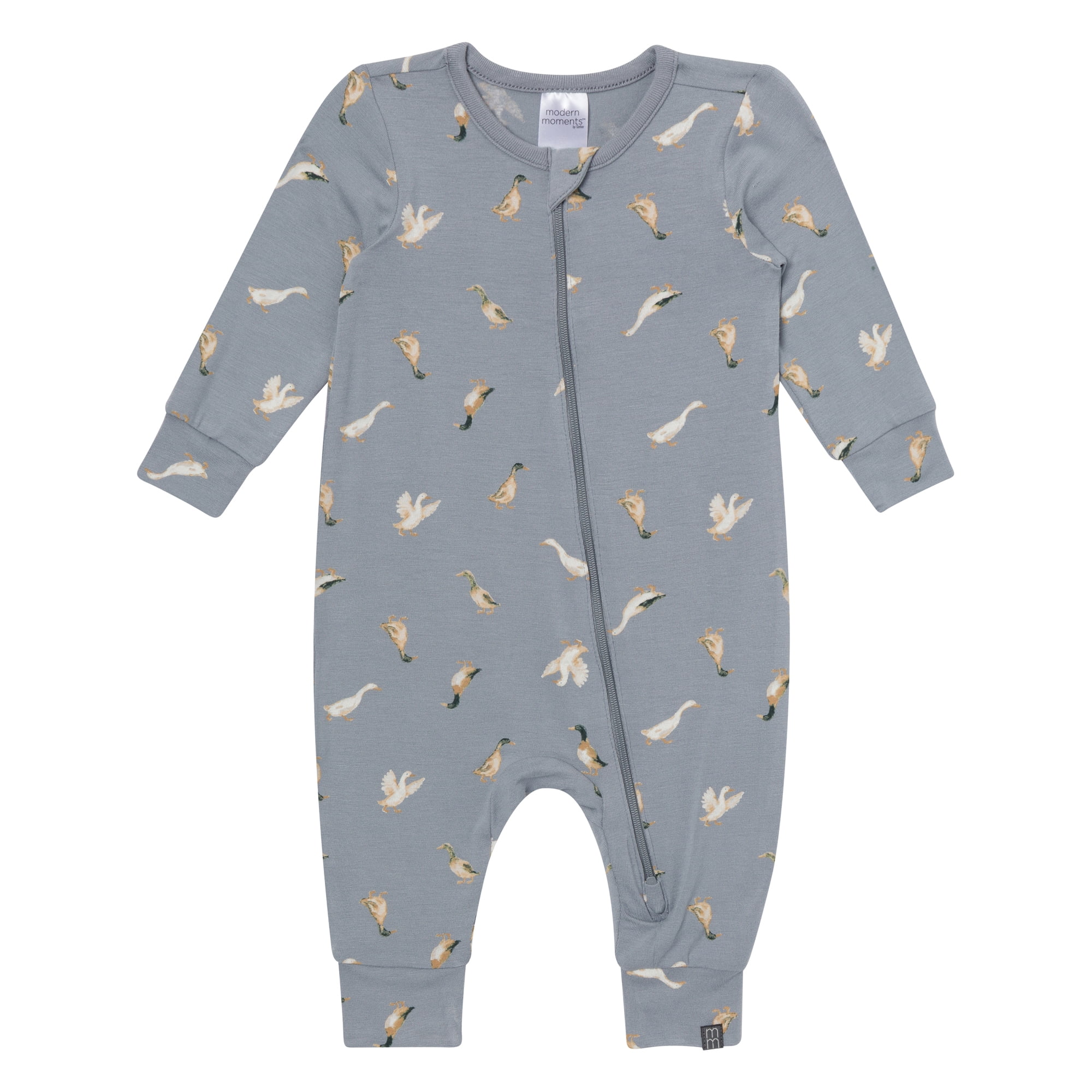 Modern Moments by Gerber Neutral Two-Way Zip Viscose Coverall, Sizes Newborn - 24 Months