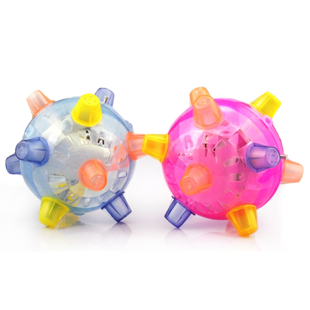 Jumping Activation Ball for Dogs Music LED Bouncing Pet Ball Toys