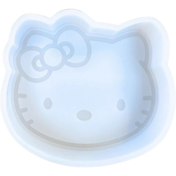 Japanese Kitty Freshie Silicone Mold 3.5 x 3.75 x 0.8 inches Cat with Bow Scented Aroma Beads Supplies Resin, Car Candles, Soap Oven Safe Bake Heat Resistant to 400 F