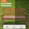 thumbnail image 2 of VEVOR Outdoor Bench, 50 inches Wood Garden Bench for Outdoors, Outdoor Garden Park Bench with Backrest and Armrests, 800 lbs Load Capacity Bench, Patio Bench for Garden, Park, Yard, Front Porch, 2 of 9