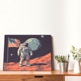 thumbnail image 4 of Gukieu Astronaut With American Flag Print Horizontal Canvas Decorative Painting 12x16 Inch Shrinkage Resistant Frame Hanging Home Wall Art Decor, 4 of 6