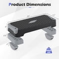 thumbnail image 3 of Gymax 3-in-1 Aerobic Step Platform SetAdjustable Workout Stepper Surface for HomeGym Gray & Black, 3 of 9