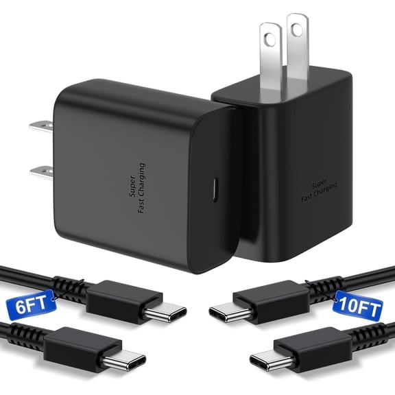 Compatible for Samsung Charger USB-C Fast Charging with 6ft＆10ft Type C Cable 45W Wall Charger Compatible for Samsung Galaxy S26/S25/S24/S23 Ultra/S22/S21/Z Fold 5/Z Flip 5,Galaxy Tab S8/S7