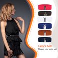 thumbnail image 1 of ruzhgo Ceinture de Robe Élastique Style Simple Universelle Réglable Confortable avec Boucles Multicolore Ceintures de la Saint-Valentin pour Femmes Robes Blanc, 1 of 6