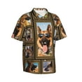 thumbnail image 2 of German Shepherd Dog Men'S 3d Print Casual Button Down Shirts, Novelty Hawaiian Short Sleeves L, 2 of 7