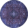 thumbnail image 1 of Ahgly Company Indoor Round Medallion Blue Traditional Area Rugs, 8' Round, 1 of 4