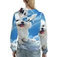 thumbnail image 7 of Honeii Cute Cloud Bichon Frise Pattern Womens Oversized Hoodies Long Sleeve Sweatshirts Pullover Fall Outfits with Pocket-Small, 7 of 7