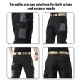 thumbnail image 3 of LEDUNTINO Lightweight Work Cargo Pants Hiking Pants For Men Tactical Pants Water-Resistant Quick-Drying Outdoor Apparel Black 38, 3 of 8