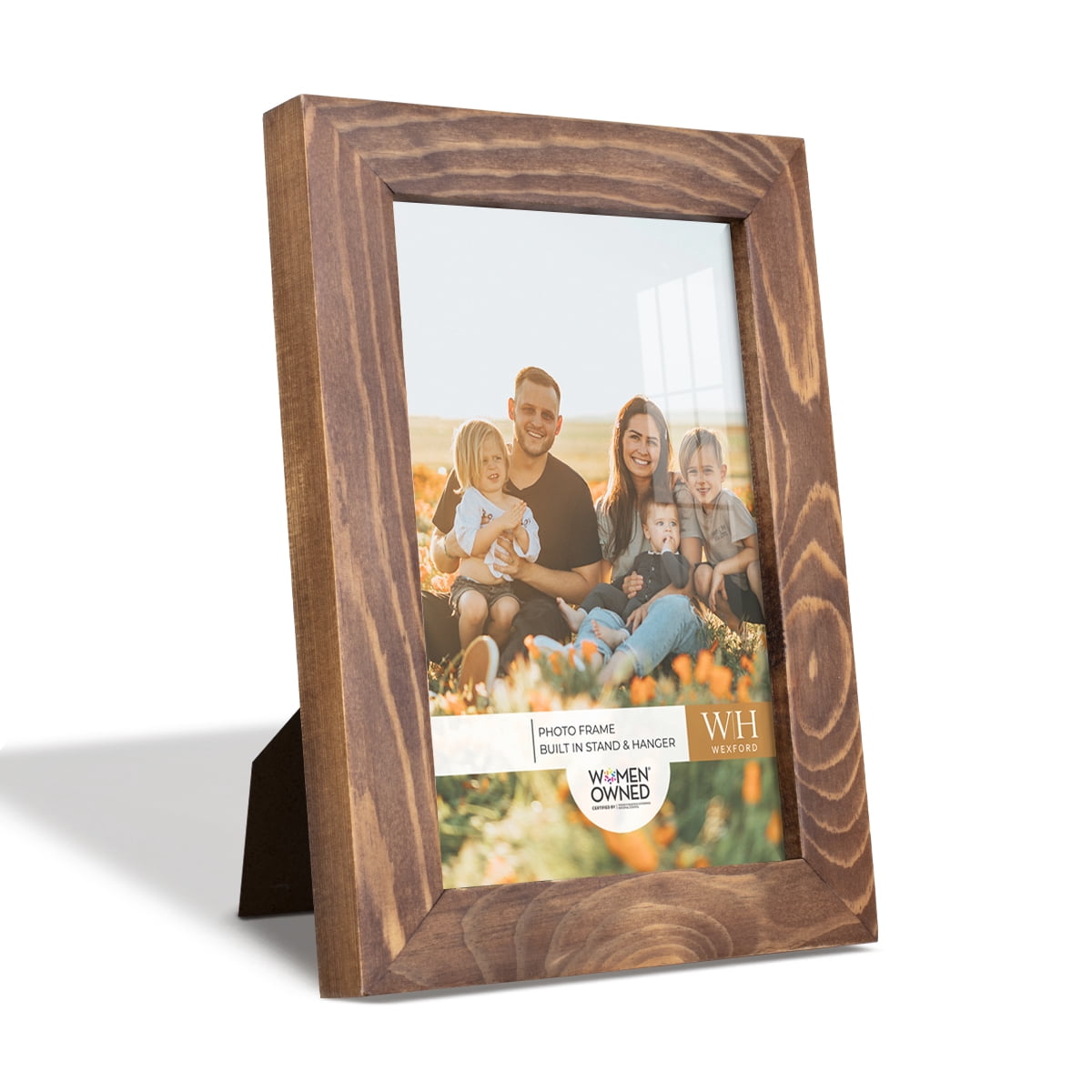 Woodgrain 4 in. x 6 in. Walnut Picture Frame