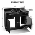 thumbnail image 6 of Artist Hand Shampoo Station with Bowl and Drawer, All in One Hair Salon Sink Backwash with USB, Hair Dryer Holes and P Trap, 6 of 9