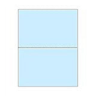 Print-Ready Business Forms (8-1/2" x 11") with Single Micro-Perf for Separation, on Blue 24lb Bond Paper - 500 Sheets (Forms)