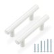 thumbnail image 1 of Paquete de 15 Probrico | Tiradores de gabinete blancos, barra en T de 2-1/2 pulgadas, manijas de estilo europeo, armario de cocina, herrajes modernos de acero inoxidable, 1 of 1