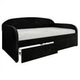 thumbnail image 2 of Castle Place Corduroy Luxe Twin Daybed with 2 Storage Drawers, Black, 2 of 8