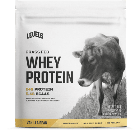 Levels Grass Fed Whey Protein  Vanilla Bean  1 LB