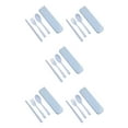 thumbnail image 2 of Thinsony Ensemble de Couverts de Voyage Portable Réutilisable 3 en 1 Cuillère Fourchette Bleu 5Ensemble, 2 of 6