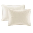 thumbnail image 3 of JERFIT Reversible Cotton Quilt Set with Sham Pillow Covers, All-Season Bedding, Anti-Microbial, Cream White, Full/Queen Size, 3 of 4