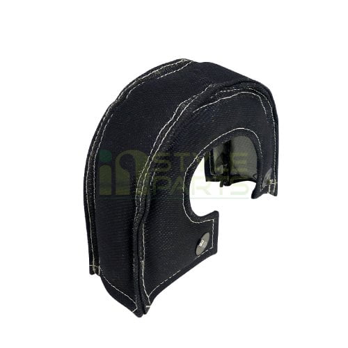 Spec-D Tuning TB-T3BLK T3 Couverture Turbo Noire avec Protection et Coutures Blanches