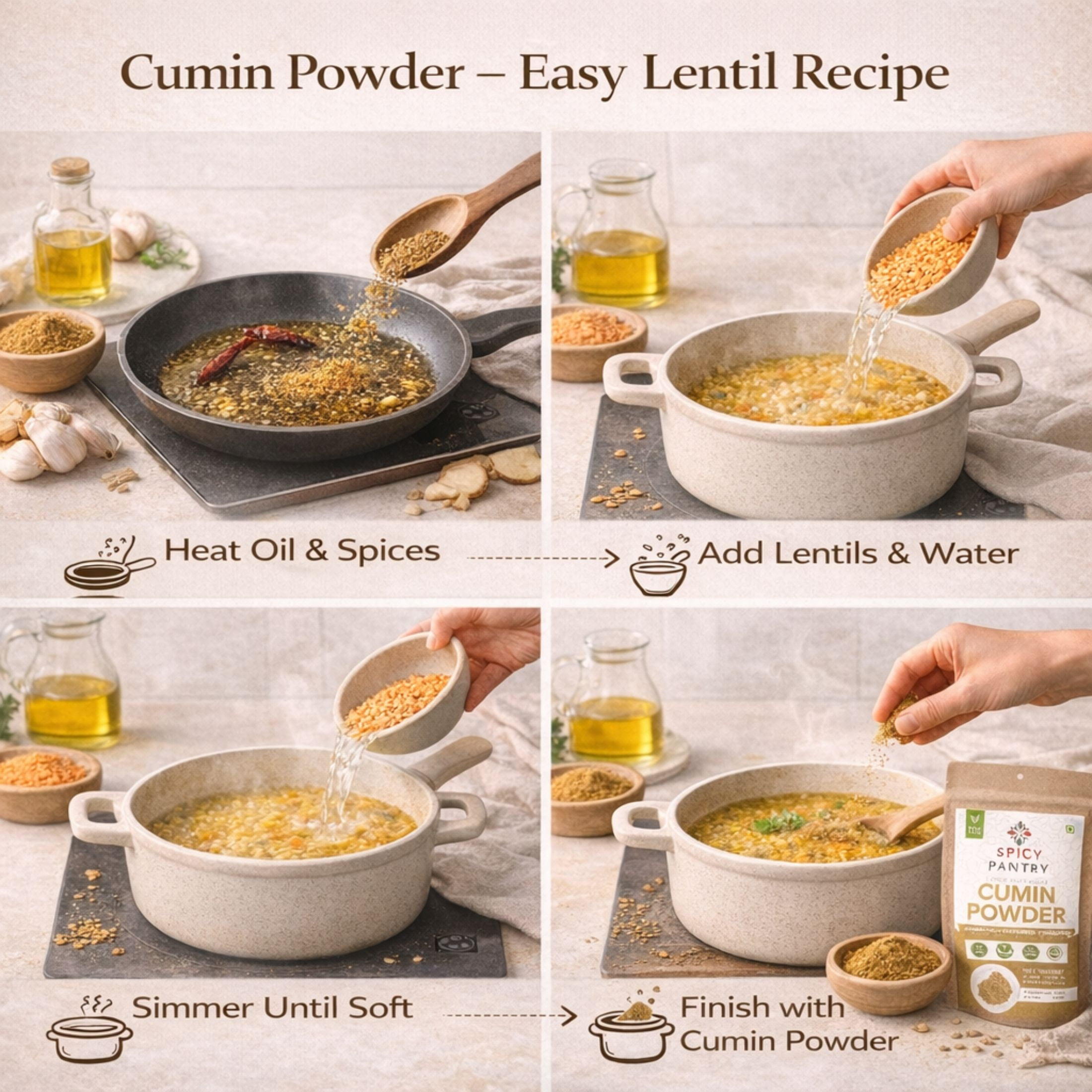 Spicy Pantry Cumin Powder (5 lb) – Ground Cumin Spice, 100% Pure & Natural, Finely Ground Jeera Powder, No Additives