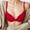 Red, variant on Women Casual Simple Solid Color Triangle Cup No Steel Ring Bra Comfortable Light And Beautiful Back Underwear Bras for Women White