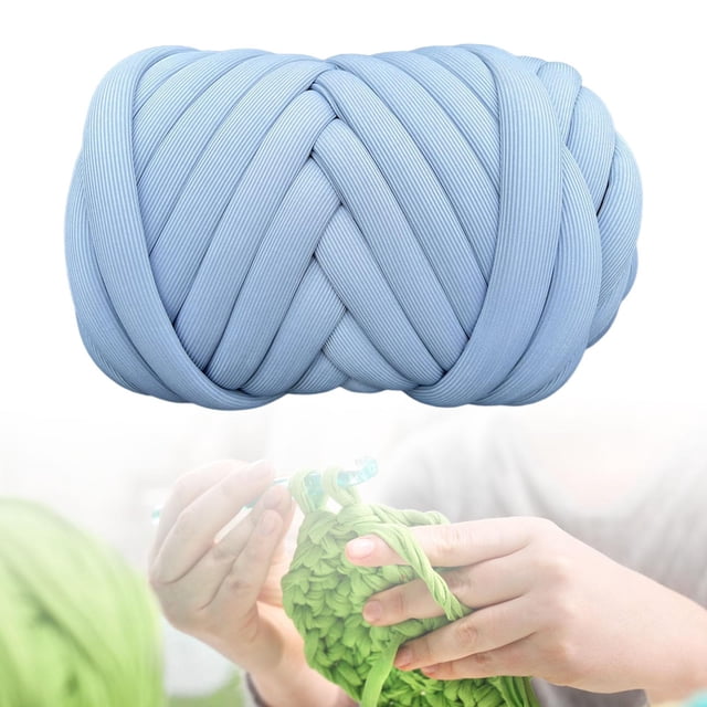 Hilo grueso de poliéster, hilo grueso voluminoso, hilo de tejer de brazo, hilo tubular jumbo, hilo de tubo para macramé, bricolaje, manta, perfecl hilo grueso