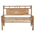 thumbnail image 2 of vidaXL Garden Bench with Cushion 120 cm Bamboo, 2 of 5