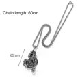 thumbnail image 2 of Twinkseal Nickel-free Necklace Vintage Steel Dragon Necklace Chinese Dragon Engraved Pendant Women Men Sweater Chain Party Club Jewelry Birthday Gift, 2 of 8
