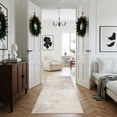 thumbnail image 6 of Washable 3x5 Kitchen Area Rug: Non-slip Abstract Water-resistant Entryway Doormat Soft Sink Fridge Bedroom Carpet Low Pile Stain-resistant Bathroom Laundry Neutral Faded Floor Mat(3x5 Beige/cream), 6 of 8