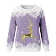 thumbnail image 4 of Jamsmile Toddler Girls Sweatshirts Christmas Autumn Gold Deers Print Pullovers Child Girls Oversized Xmas Trendy Clothes Tops, 4 of 4
