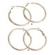 thumbnail image 2 of Pendientes de aro grande Qarigey Oro rosa mujer círculo liso, 2 of 6
