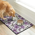 thumbnail image 2 of Tropical Flower Pet Feeding Mat - Non-Slip Dog Food Mat with Leaves Design, Absorbent 4-Layer Core, 2 of 5
