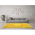 thumbnail image 3 of Ahgly Company Machine Washable Indoor Rectangle Persian Yellow Traditional Area Rugs, 7' x 10', 3 of 4
