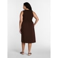 thumbnail image 2 of Terra & Sky Women’s Plus Sleeveless Smocked Midi Dress, Size 0X-5X, 2 of 4