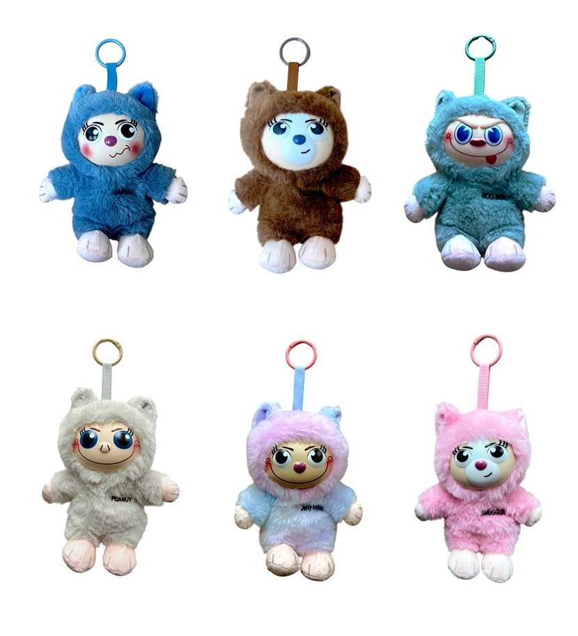 Fuzzling Kids Blind Bag Mini Figure Plush Keychain, Multi