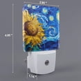 thumbnail image 2 of Honeii Whimsical Sunflowers Night Sky Print LED Night Light with Light Sensor, Night Lights Plug Into Wall,Ideal for Bedrooms and Hallways-UK, 2 of 7