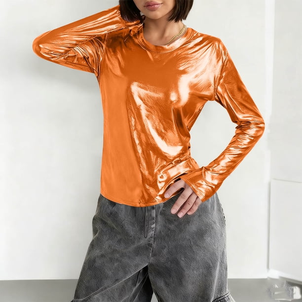 TaTaai Spring Summer Base Layer for Women, Round Neck Long Sleeve Top, Soft Comfortable Fabric, Ideal for Everyday Wear, Layering and Casual Style Gift