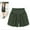 Green, variant on Xysaqa Women's Casual Elastic Waist Shorts Summer Wide Leg Lightweight Short Comfy Ruffle Pleated Loose Shorts with Pockets (Available in Plus Size)