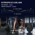 thumbnail image 3 of FIXTECH 47'' Curl Bar with Collars for All Standard 1" Plates, 220-Pound Capacity, Black, 3 of 7