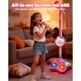 thumbnail image 2 of 2026 New Star Microphone, Microphone with Stand, 5-in-1 Star Microphones with Adjustable Stand, Speakers and Lights, Compatible with Mobile Phones (Black), 2 of 9