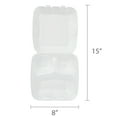 thumbnail image 5 of Value Star Foam 8.5-inch Foam 3 compartment Hinged Lid Trays, 5 of 5