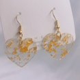 thumbnail image 1 of Pendientes de papel de aluminio dorado a la moda, pendientes colgantes de corazón de melocotón con borlas bohemias Vintage para mujer, joyería de fiesta Tan Jianjun unisex, 1 of 1