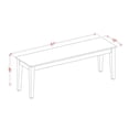 thumbnail image 4 of East West Furniture  6 Piece Dining Room Set Contains a Kitchen Table and 4 Dining Chairs with a Bench, Cappuccino(Seat Option) CAP6S-CAP-LC, 4 of 5