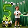 thumbnail image 4 of 40-Inch Green Football Number Balloon – Soccer-Themed Latex & Foil Decor for Boys’ 1st–9th Birthday (Paper), 4 of 7