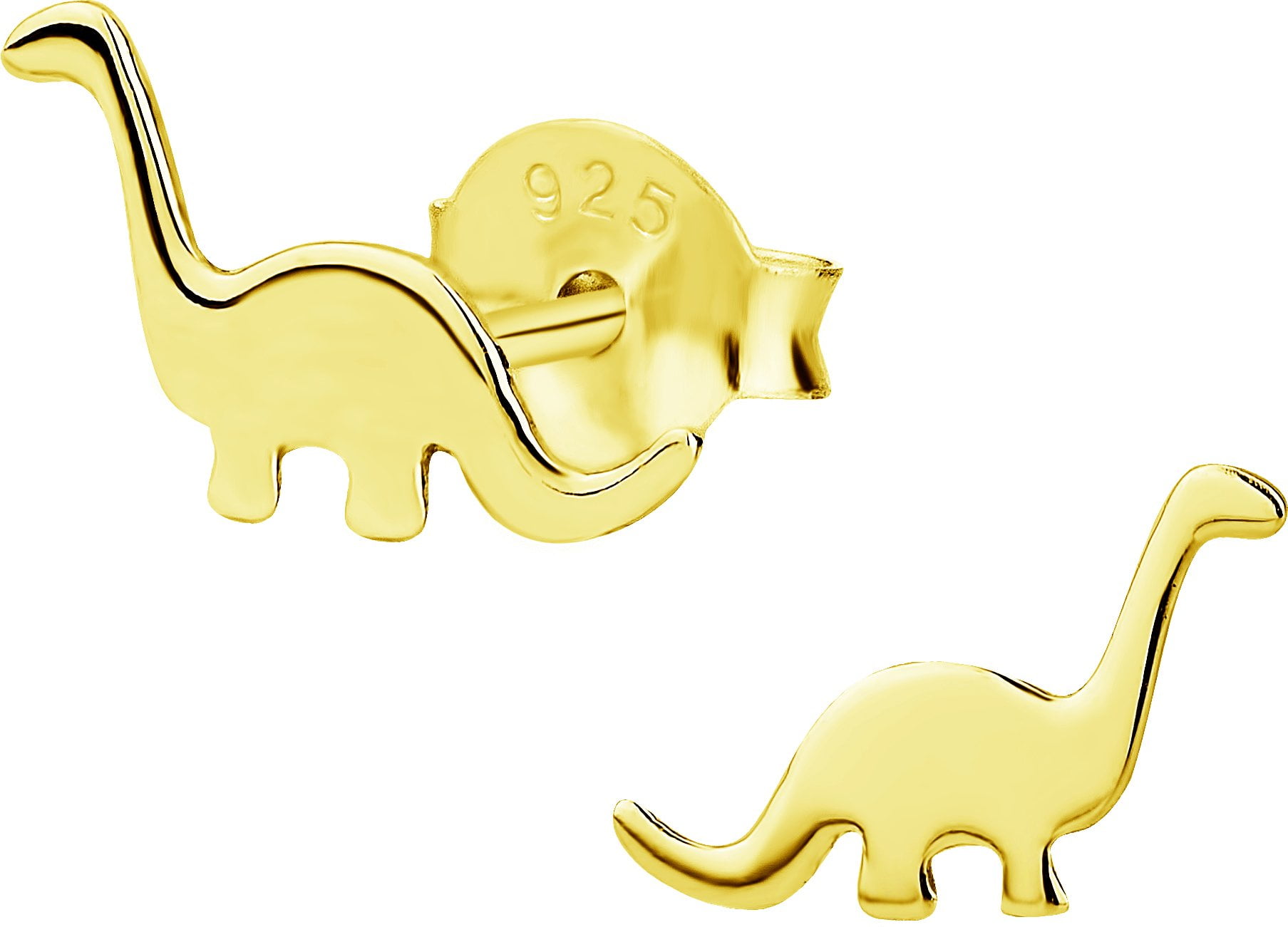 WLLAY Hypoallergenic Sterling Gold Silver Little Dinosaur Stud Earrings for Girls WLLAY Hypoallergenic Sterling Gold Silver Little Dinosaur Stud Earrings for Girls