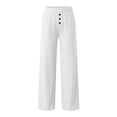 thumbnail image 5 of Yoga Pants for Women Elastic Waist Pocket Sport Wide Leg Pants Casual Solid Color Running Trousers, 5 of 7